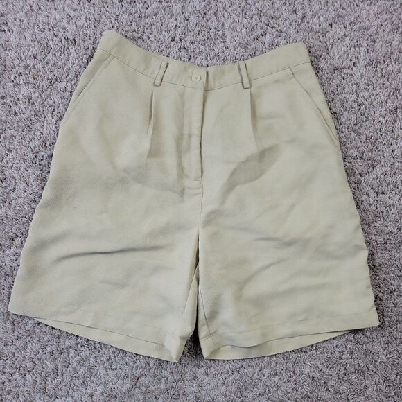 NIKE Golf Shorts Women's 10/M Beige Pleated Bermuda Light Long - Picture 1 of 9